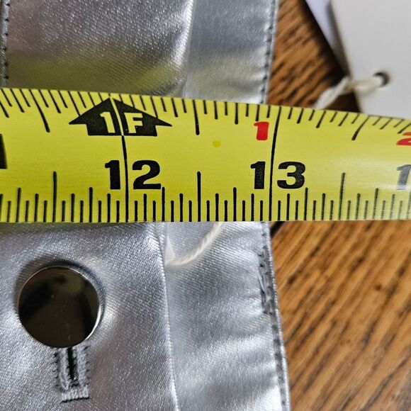 Commense Silver Metallic Pants | Size Small | NWT | High Rise Straight Leg - Picture 5 of 7